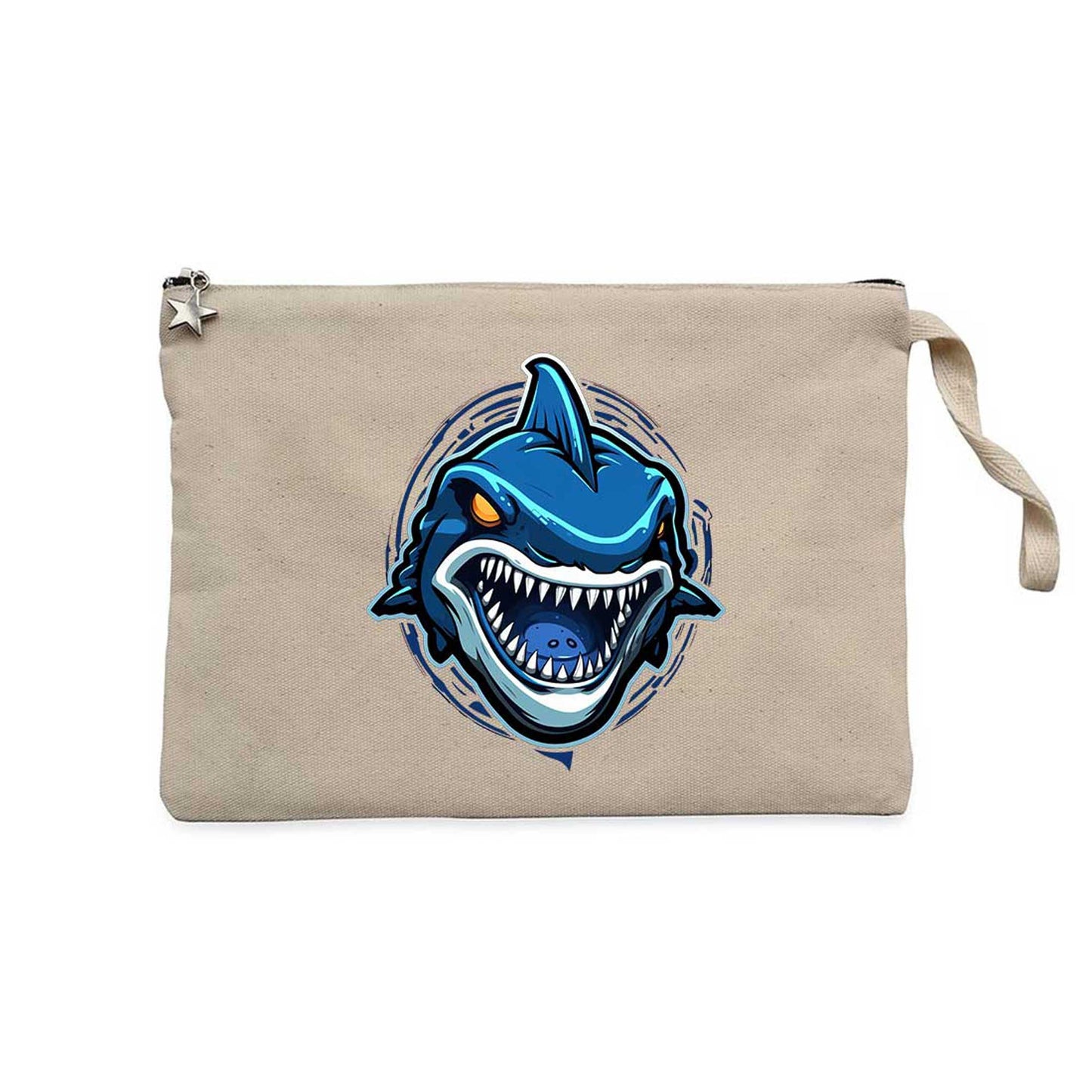 Blue Shark Krem Clutch Astarlı Cüzdan / El Çantası