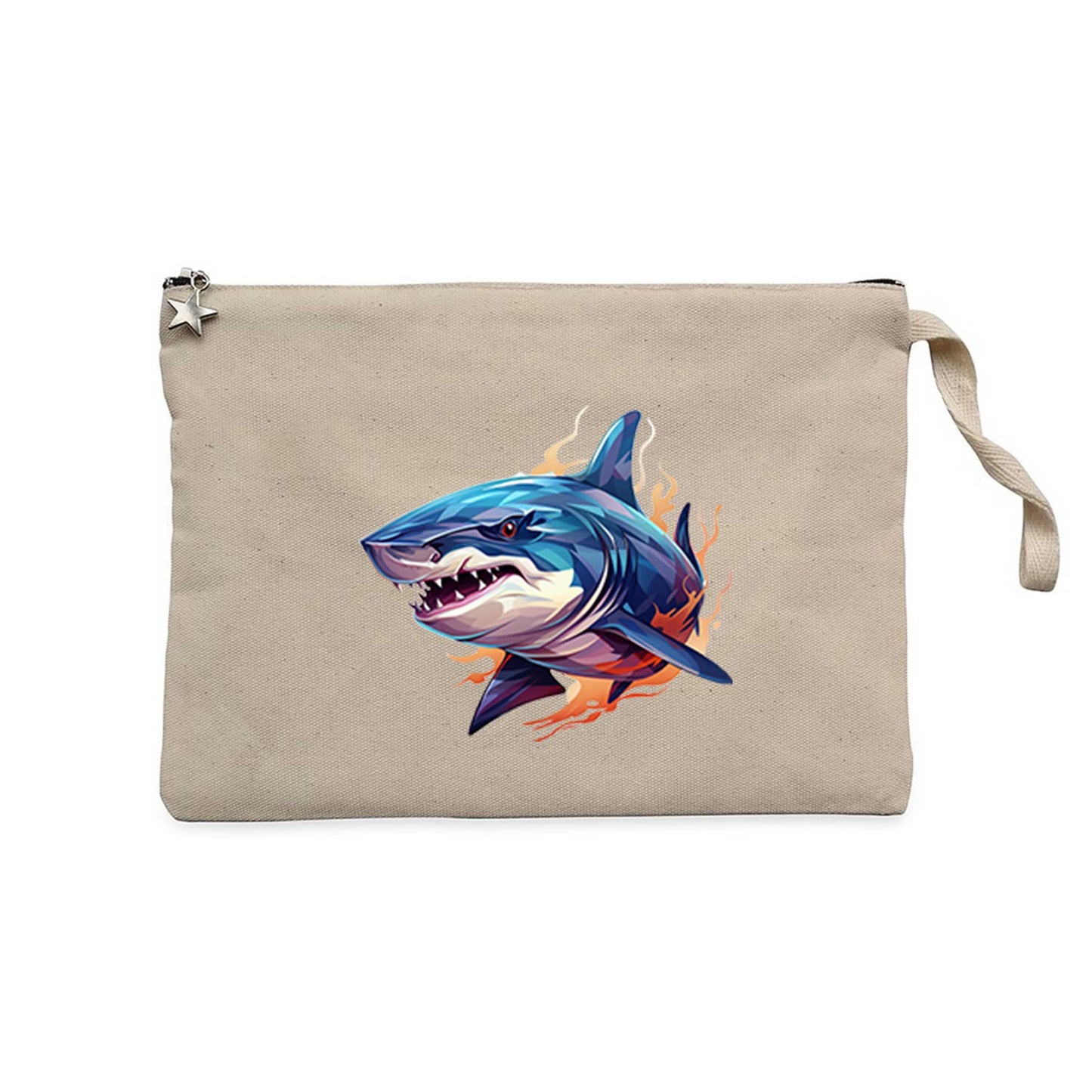 Color Shark Krem Clutch Astarlı Cüzdan / El Çantası