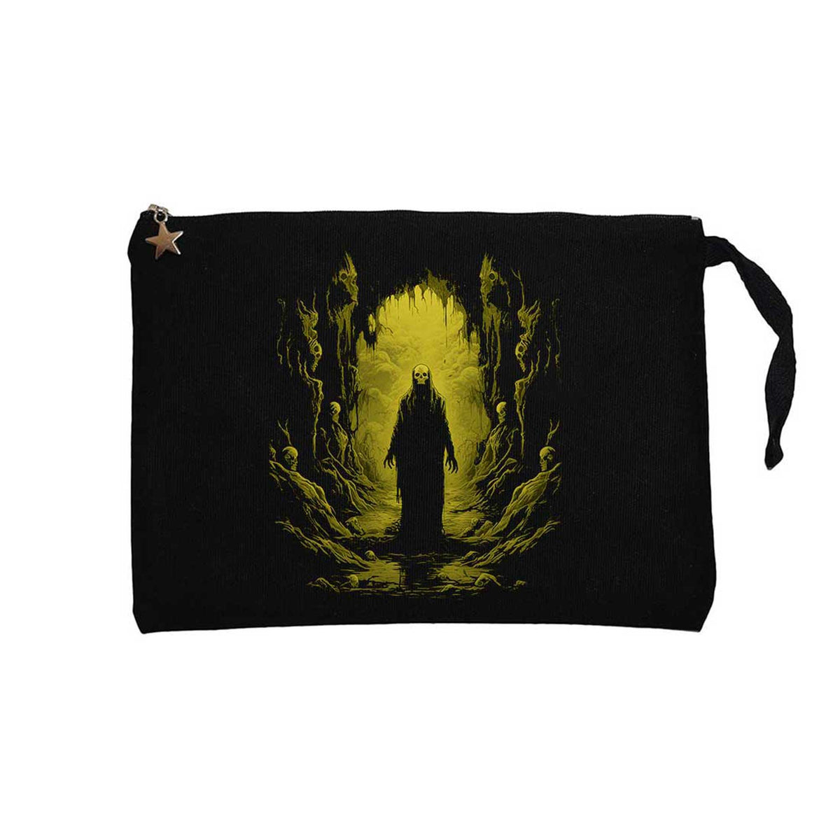Ghoul's Catacombs Siyah Clutch Astarlı Cüzdan / El Çantası