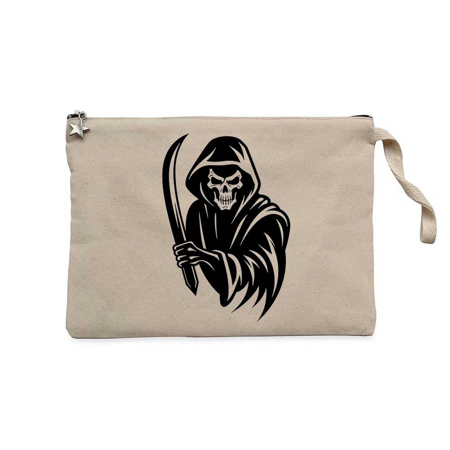 Grim Reaper Sword Krem Clutch Astarlı Cüzdan / El Çantası