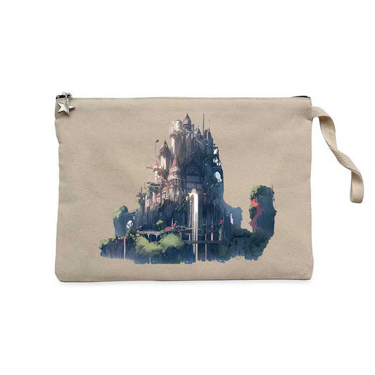 Water valley Castle Krem Clutch Astarlı Cüzdan / El Çantası