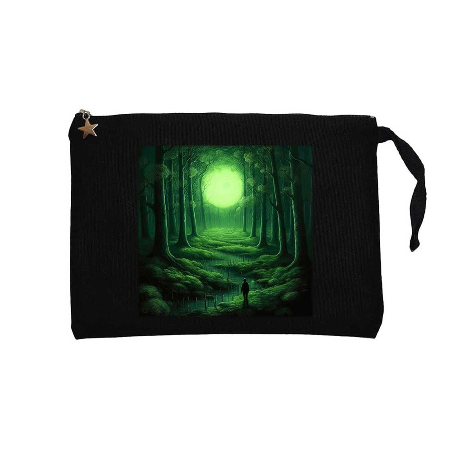 Green Forest Siyah Clutch Astarlı Cüzdan / El Çantası