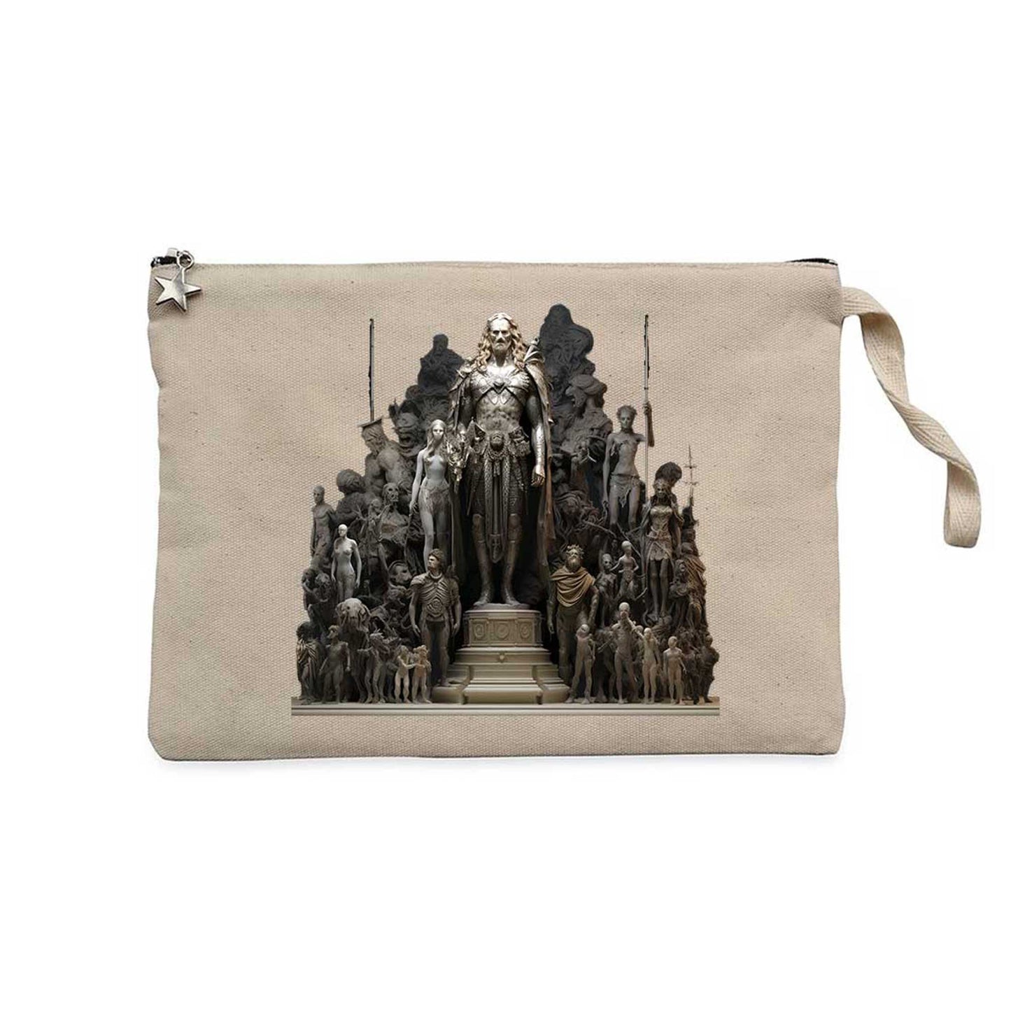 Human History Krem Clutch Astarlı Cüzdan / El Çantası