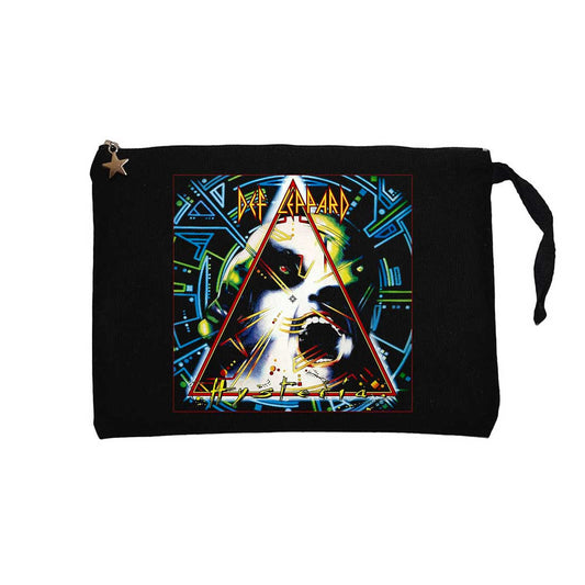 Def Leppard Hysteria Siyah Clutch Astarlı Cüzdan / El Çantası