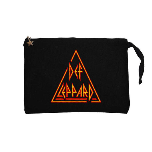 Def Leppard Logo 2 Siyah Clutch Astarlı Cüzdan / El Çantası