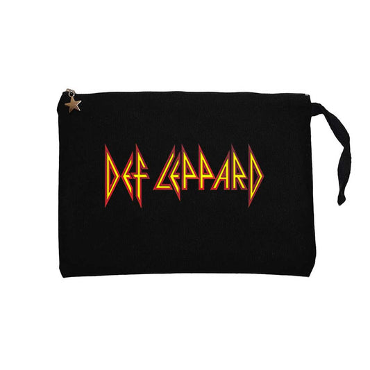 Def Leppard Logo Siyah Clutch Astarlı Cüzdan / El Çantası