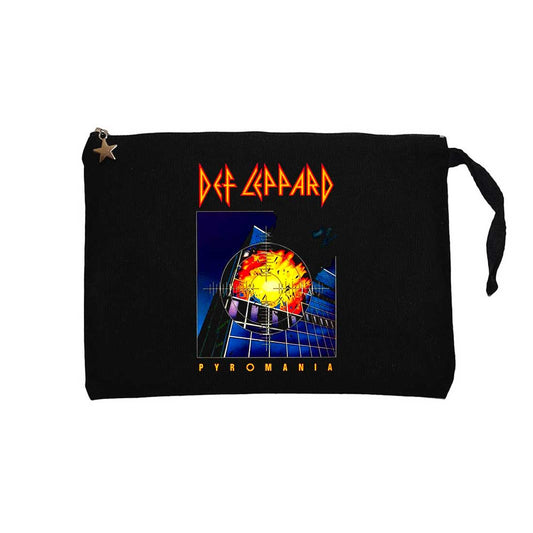 Def Leppard Pyromania Siyah Clutch Astarlı Cüzdan / El Çantası