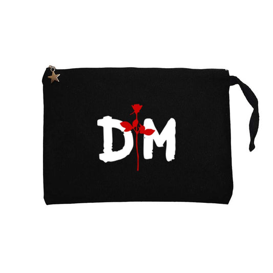 Depeche Mode Logo Siyah Clutch Astarlı Cüzdan / El Çantası