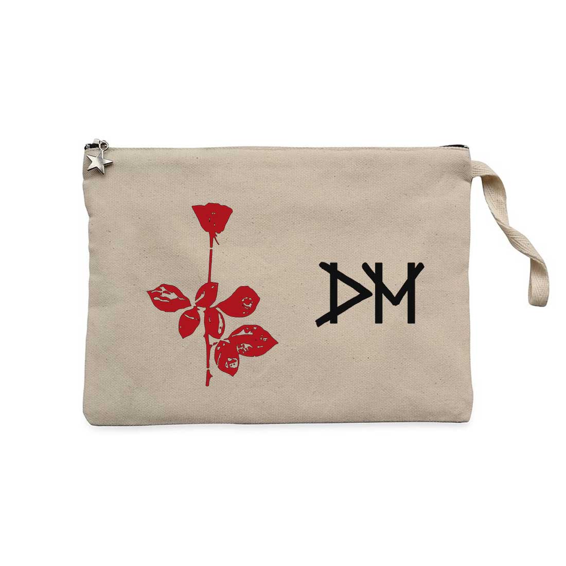 Depeche Mode Rose Krem Clutch Astarlı Cüzdan / El Çantası