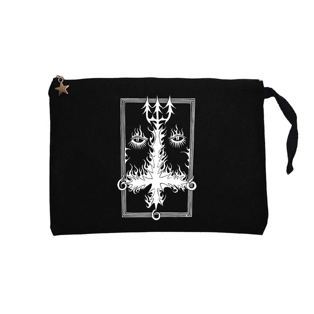 Dissection The Past Is Alive Logo Siyah Clutch Astarlı Cüzdan / El Çantası