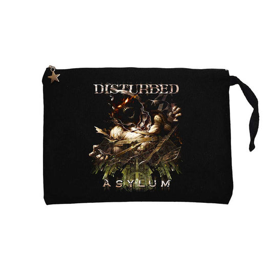 Disturbed Asylum 2 Siyah Clutch Astarlı Cüzdan / El Çantası