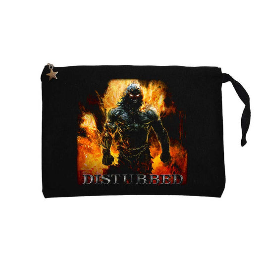 Disturbed Indestructible Siyah Clutch Astarlı Cüzdan / El Çantası