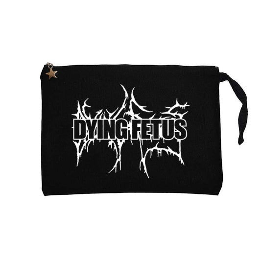 Dying Fetus Logo Siyah Clutch Astarlı Cüzdan / El Çantası