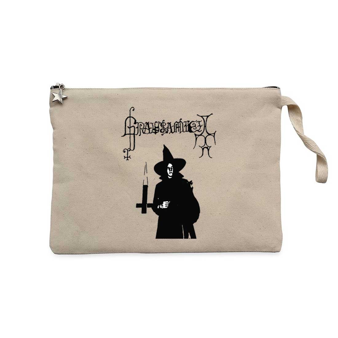 Grausamkeit Satan's Addicktion Krem Clutch Astarlı Cüzdan / El Çantası