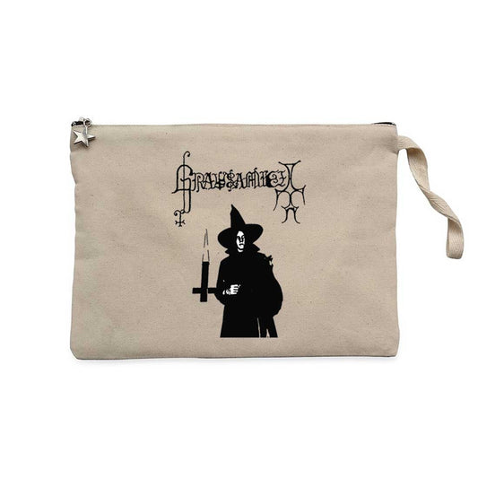 Grausamkeit Satan's Addicktion Krem Clutch Astarlı Cüzdan / El Çantası