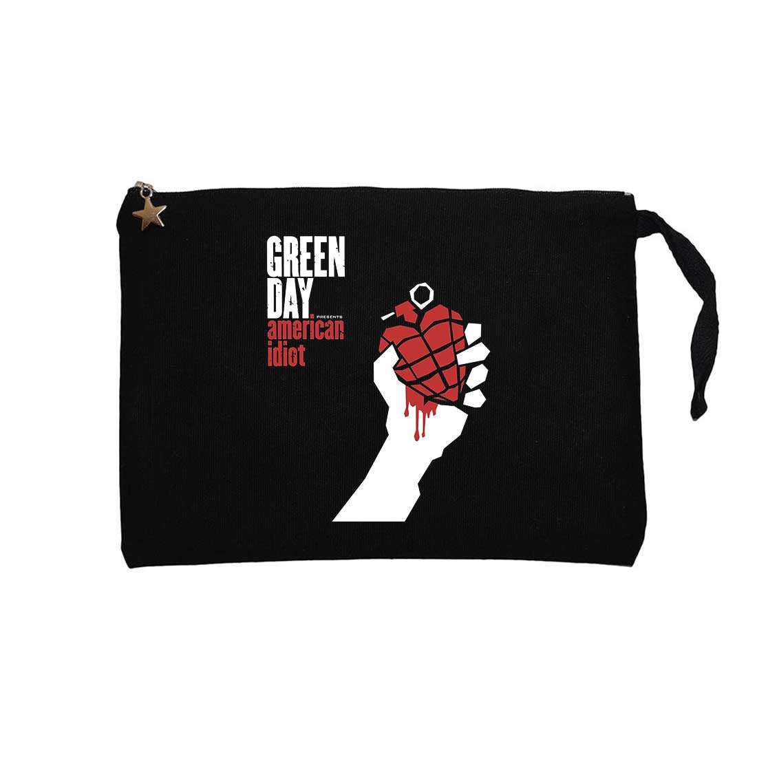Green Day American Idiot Siyah Clutch Astarlı Cüzdan / El Çantası