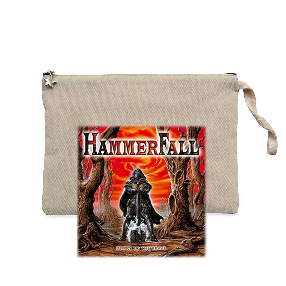 Hammerfall Glory To The Brave Krem Clutch Astarlı Cüzdan / El Çantası