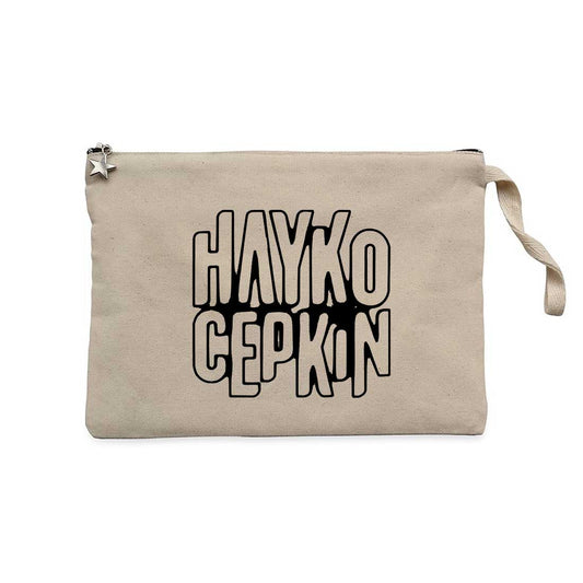 Hayko Cepkin Grafiti Krem Clutch Astarlı Cüzdan / El Çantası