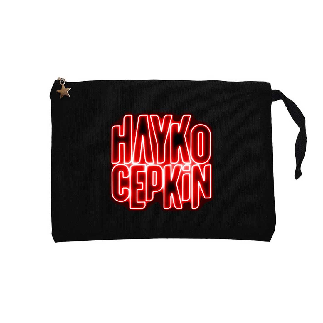 Hayko Cepkin Neon Siyah Clutch Astarlı Cüzdan / El Çantası