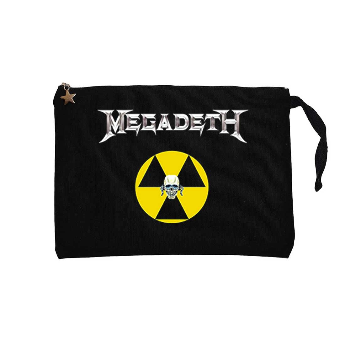 Megadeth Nuclear Radioactive Siyah Clutch Astarlı Cüzdan / El Çantası