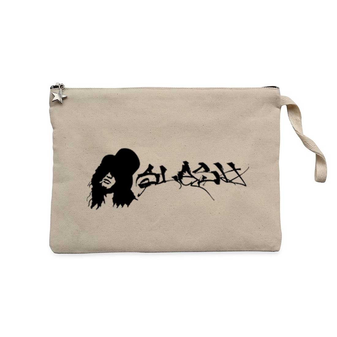 Slash Portre Logo Krem Clutch Astarlı Cüzdan / El Çantası