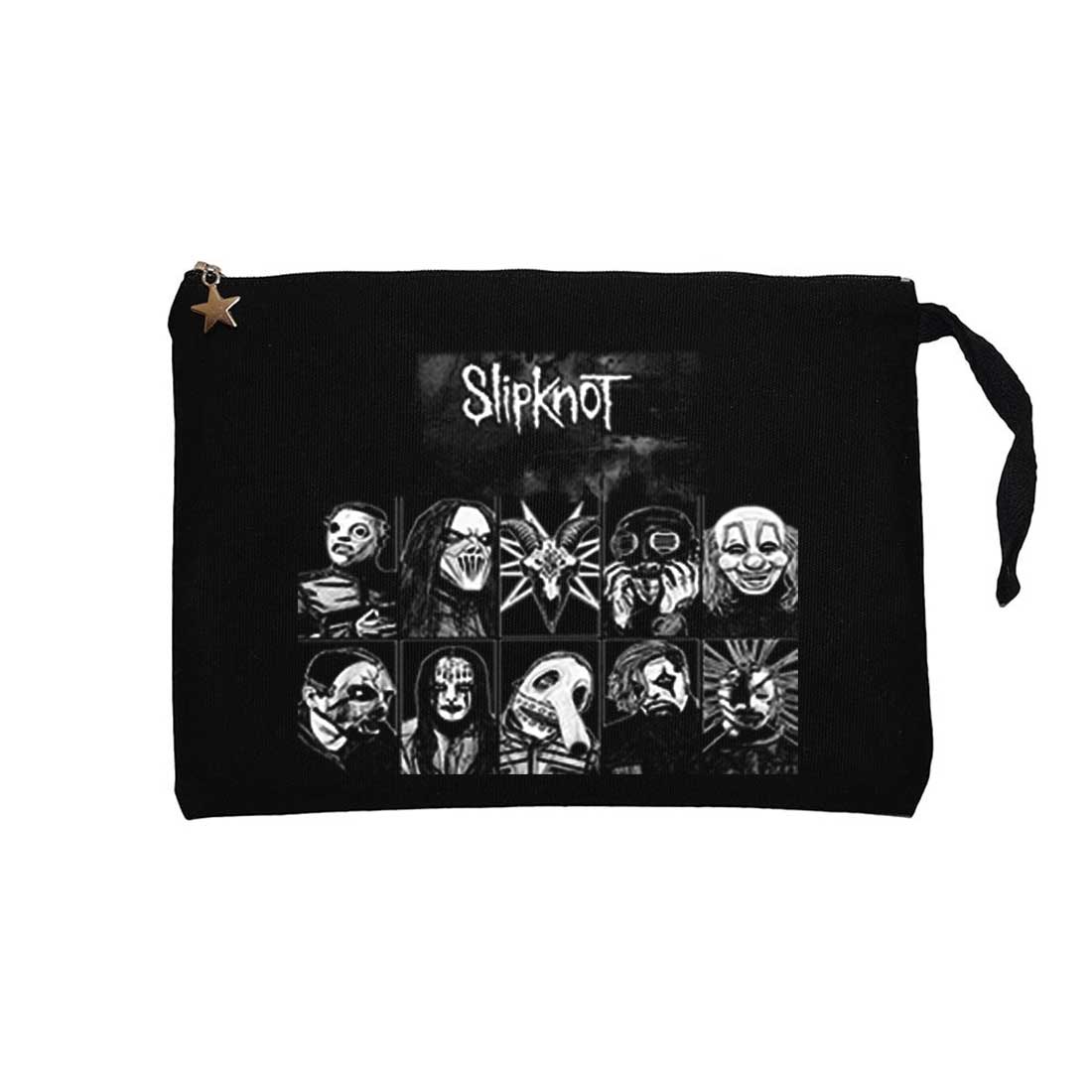 Slipknot Group Member Siyah Clutch Astarlı Cüzdan / El Çantası