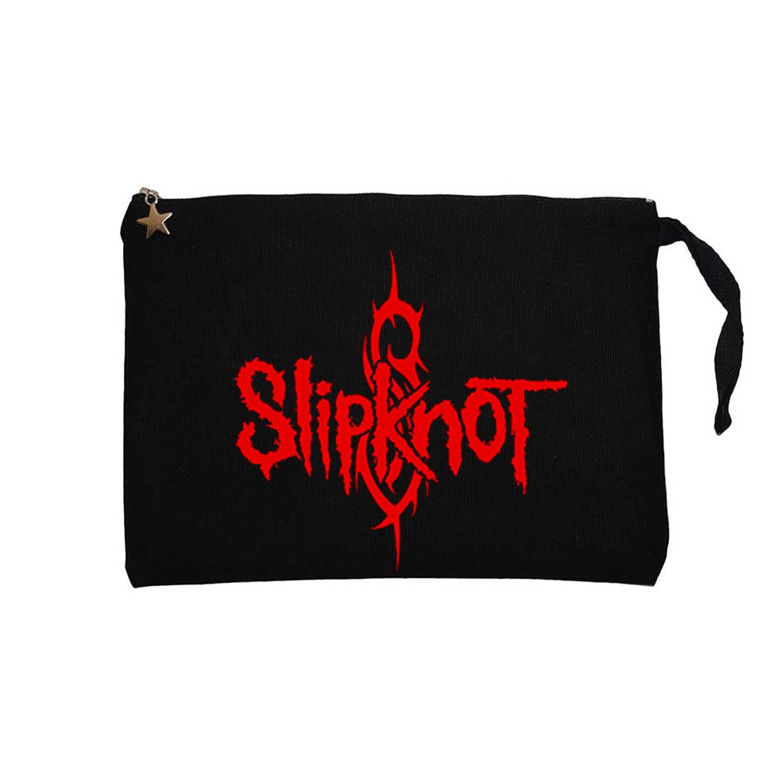 Slipknot Logo Red Siyah Clutch Astarlı Cüzdan / El Çantası