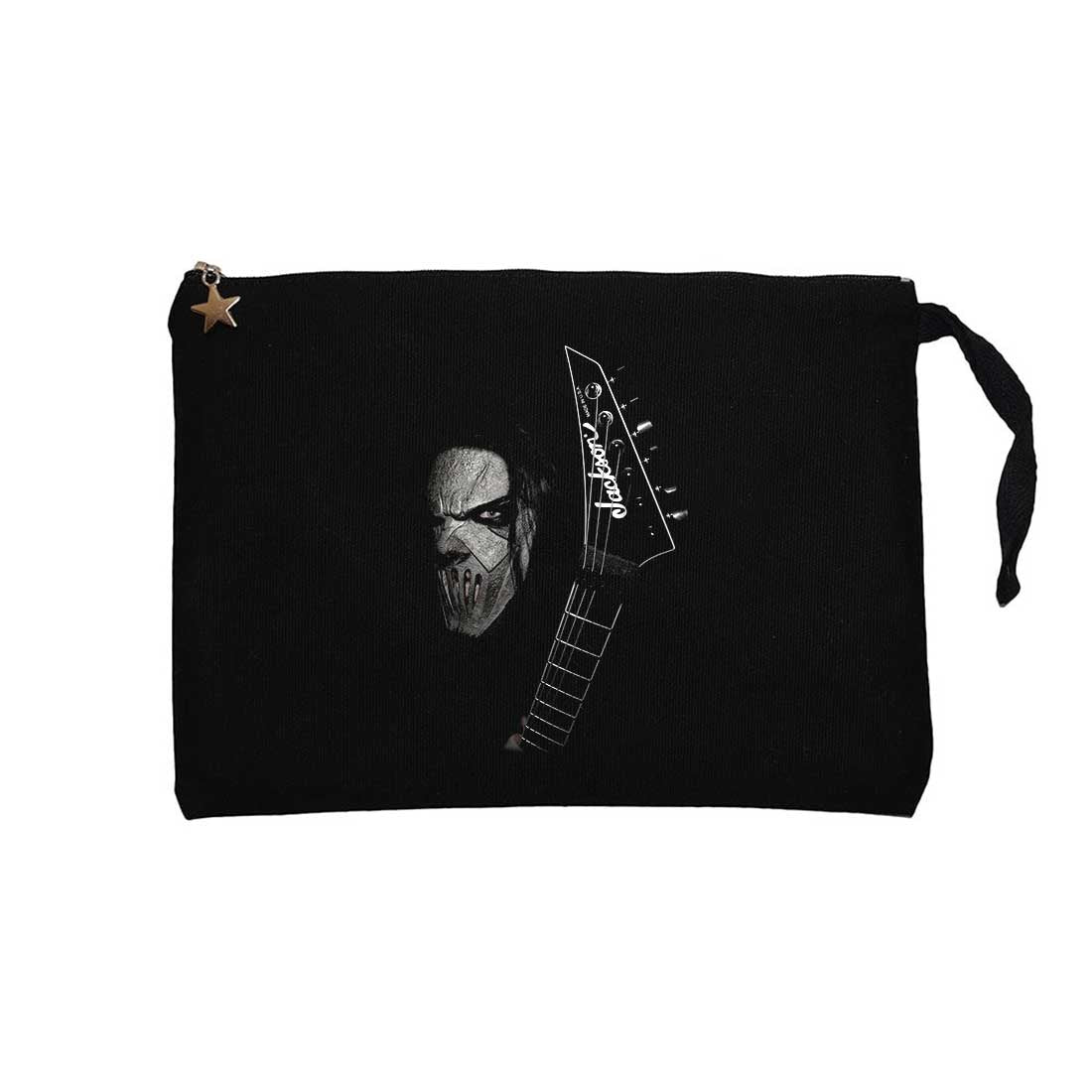 Slipknot Mick Thomson Guitar Siyah Clutch Astarlı Cüzdan / El Çantası