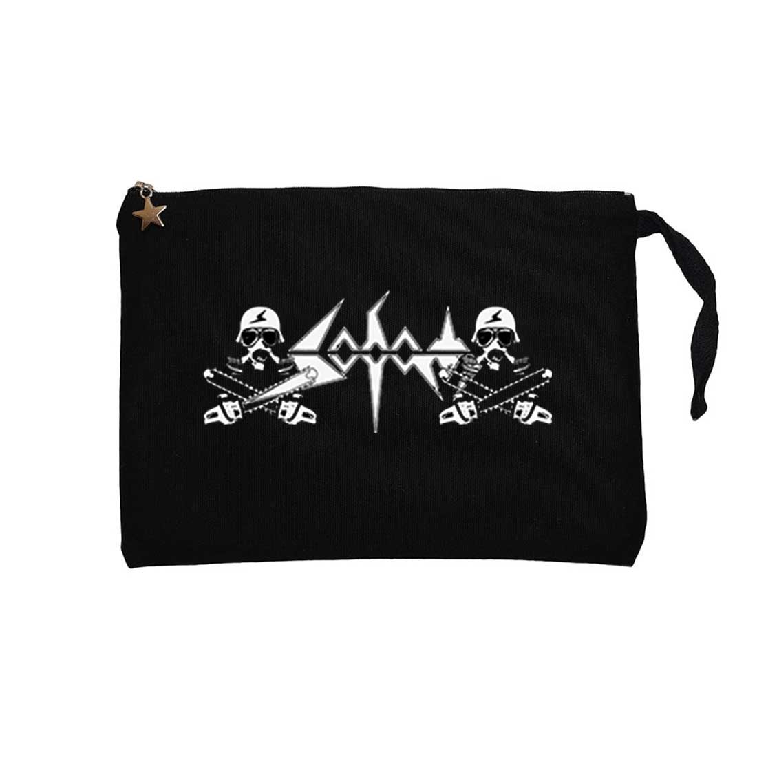 Sodom Twin Gas Siyah Clutch Astarlı Cüzdan / El Çantası
