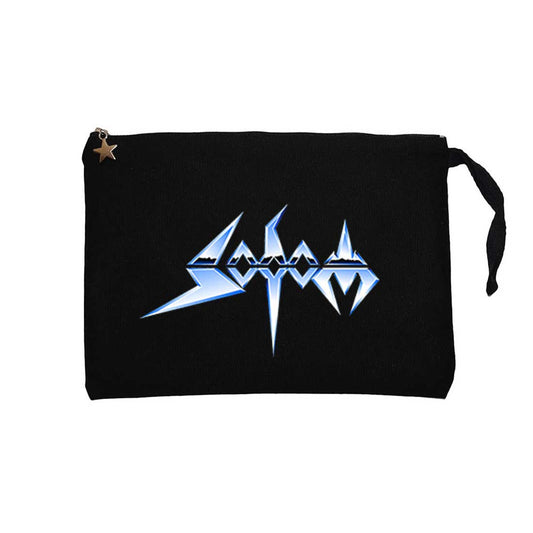 Sodom Logo Siyah Clutch Astarlı Cüzdan / El Çantası