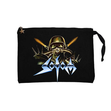 Sodom The Gelsenkirchen Siyah Clutch Astarlı Cüzdan / El Çantası