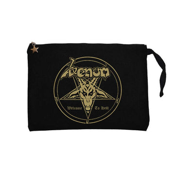 Venom Welcome To Hell Siyah Clutch Astarlı Cüzdan / El Çantası