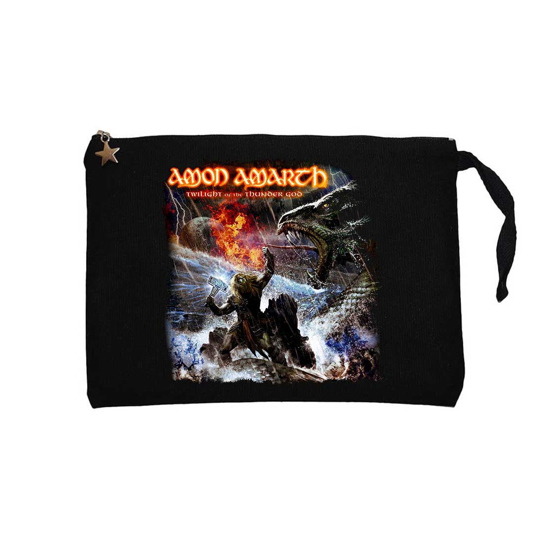 Amon Amarth Twilight of the Thunder God Siyah Clutch Astarlı Cüzdan / El Çantası