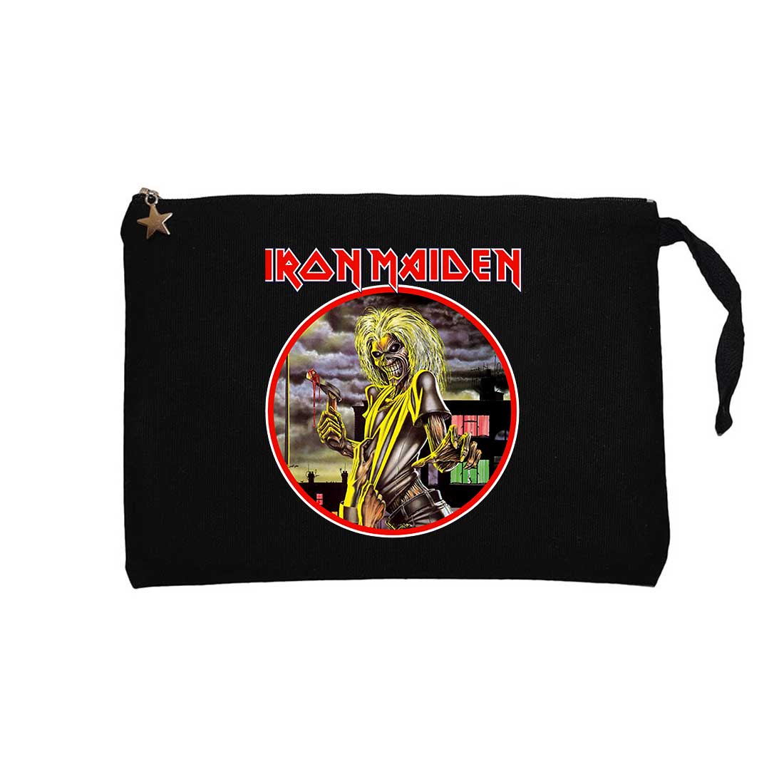 Iron Maiden Killers Siyah Clutch Astarlı Cüzdan / El Çantası