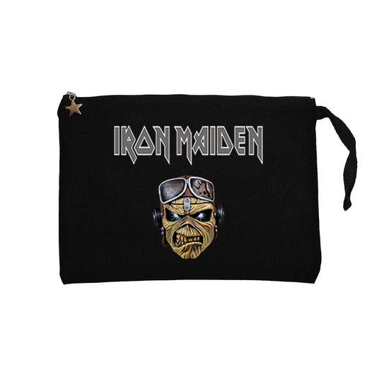 Iron Maiden Zombie Face Siyah Clutch Astarlı Cüzdan / El Çantası