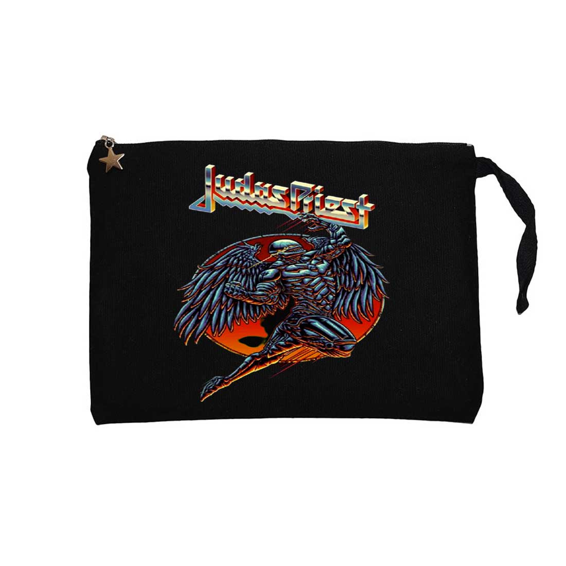 Judas Priest Angel Siyah Clutch Astarlı Cüzdan / El Çantası