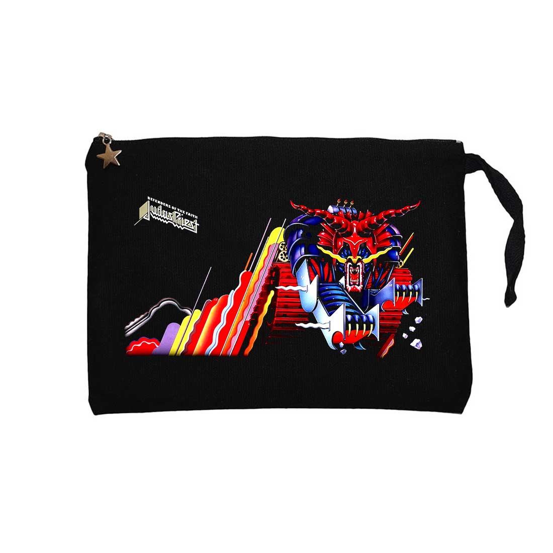 Judas Priest Defenders Siyah Clutch Astarlı Cüzdan / El Çantası