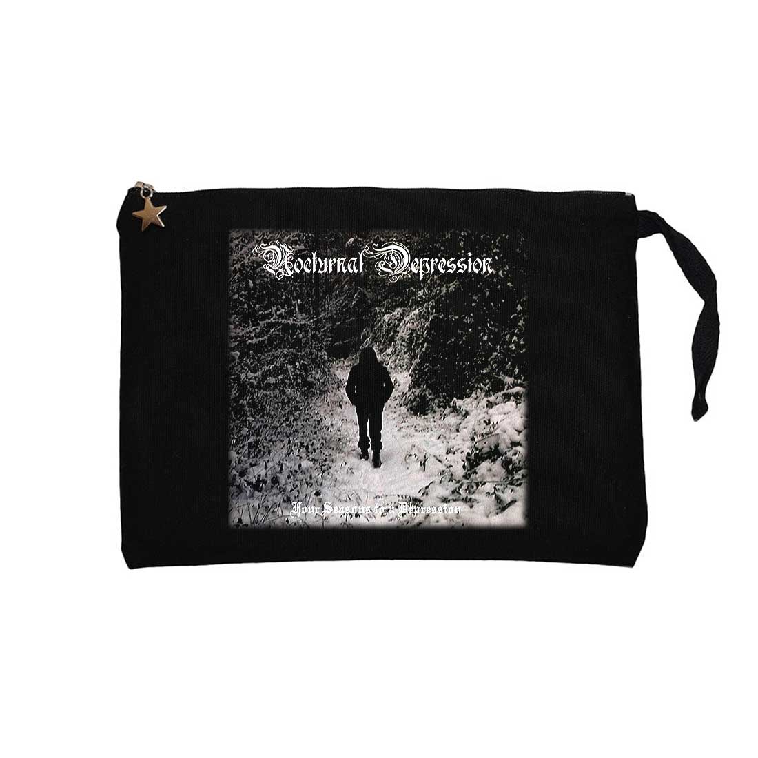 Nocturnal Depression Four Seasons Siyah Clutch Astarlı Cüzdan / El Çantası