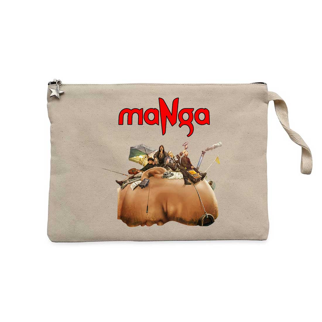 MaNga Antroposen Krem Clutch Astarlı Cüzdan / El Çantası