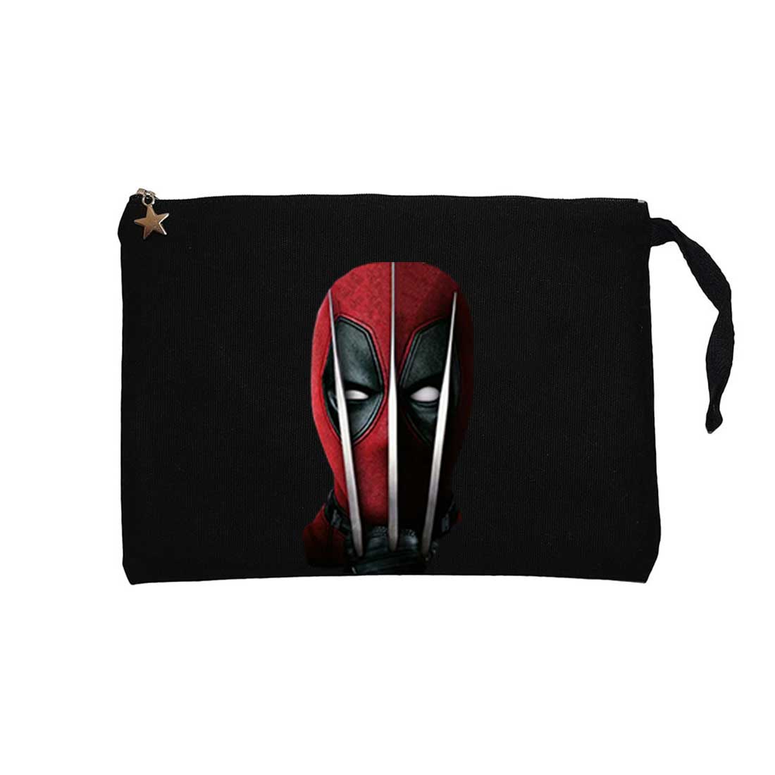 Deadpool Claw Siyah Clutch Astarlı Cüzdan / El Çantası