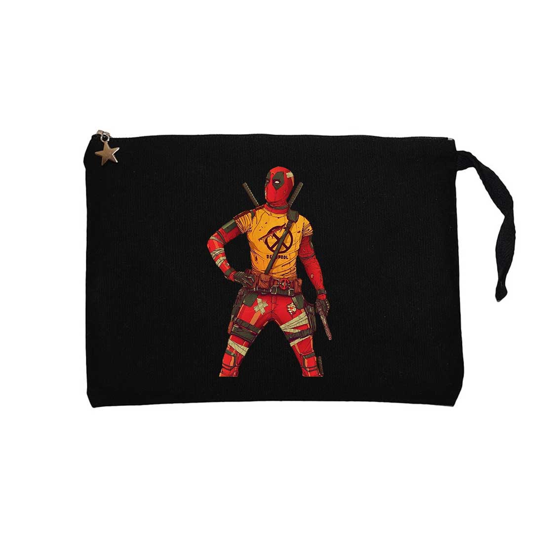 Deadpool X Men Logo Siyah Clutch Astarlı Cüzdan / El Çantası