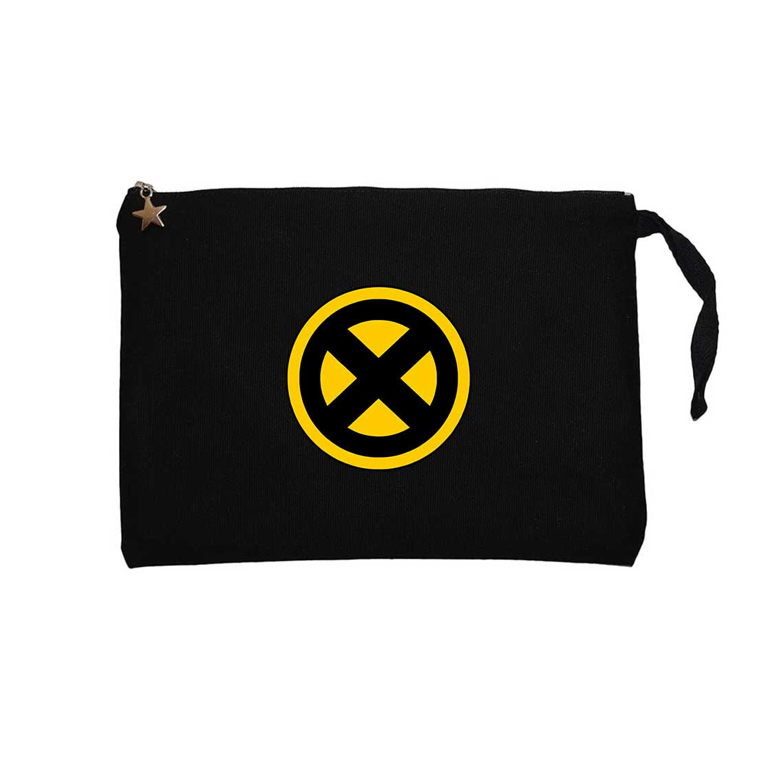 X men Yellow Logo Siyah Clutch Astarlı Cüzdan / El Çantası