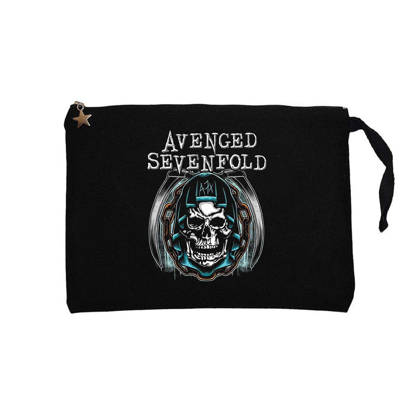 Avenged Sevenfold Nightmare A7X Siyah Clutch Astarlı Cüzdan / El Çantası