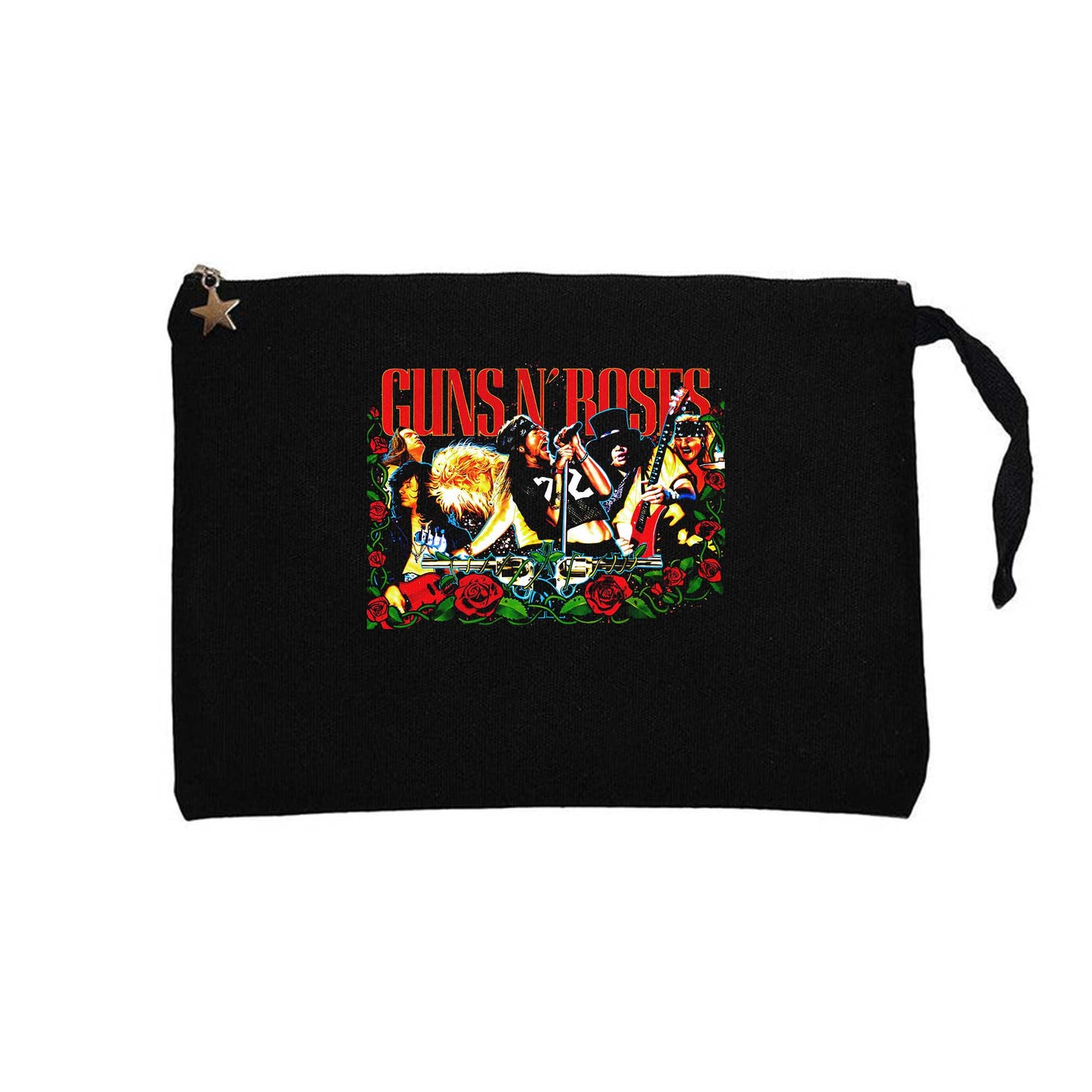 Guns N Roses Grup Konser Siyah Clutch Astarlı Cüzdan / El Çantası