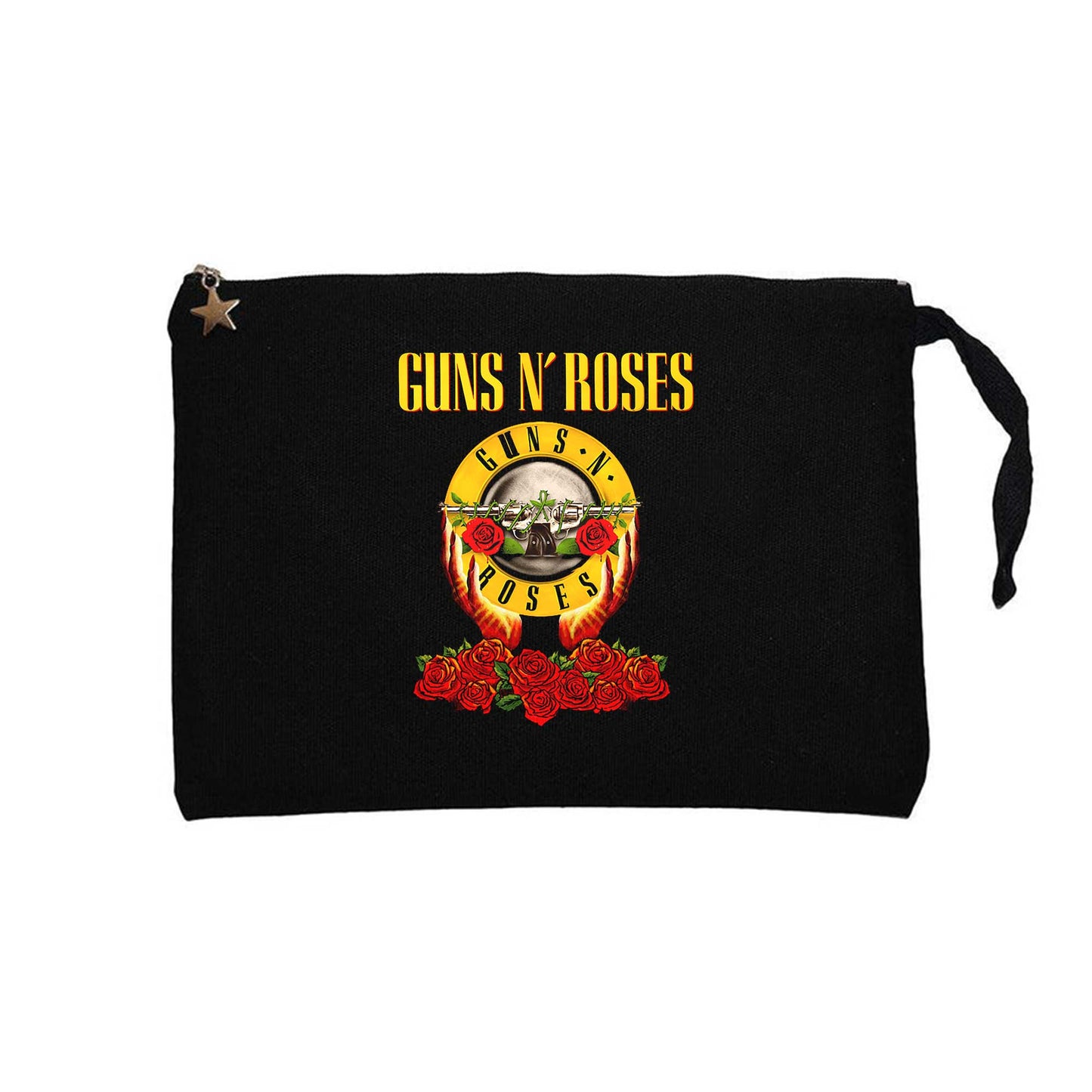 Guns N Roses Hands and Light Siyah Clutch Astarlı Cüzdan / El Çantası