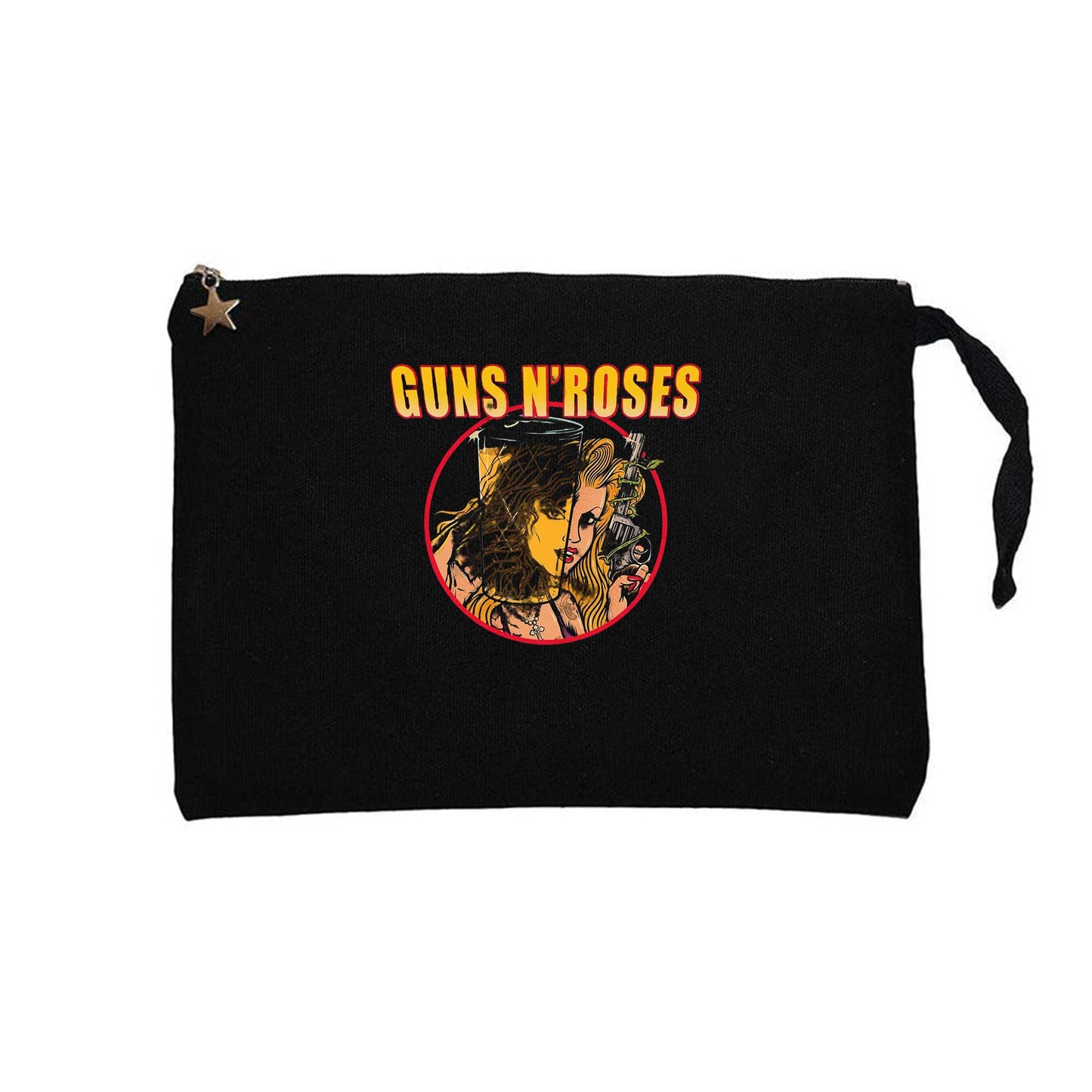 Guns N Roses Woman Siyah Clutch Astarlı Cüzdan / El Çantası
