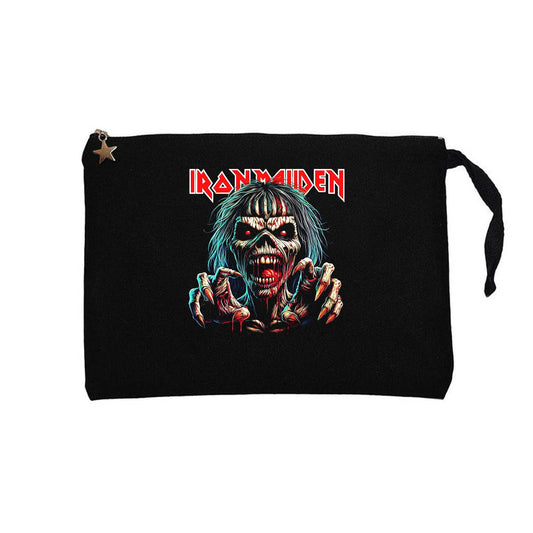 Iron Maiden Zombie Siyah Clutch Astarlı Cüzdan / El Çantası