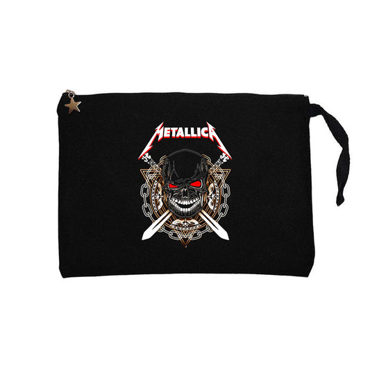 Metallica Warrior Siyah Clutch Astarlı Cüzdan / El Çantası