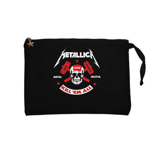 Metallica Kill'em All Siyah Clutch Astarlı Cüzdan / El Çantası
