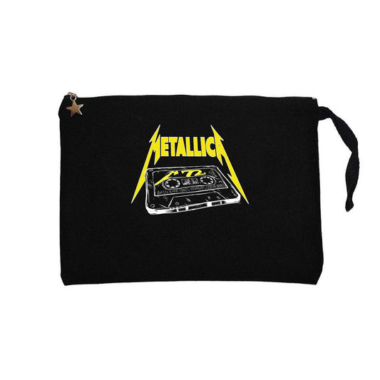 Metallica Tape Siyah Clutch Astarlı Cüzdan / El Çantası